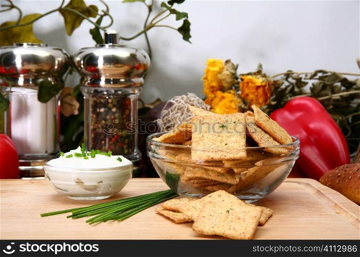 Sour Cream and Chive Crackers