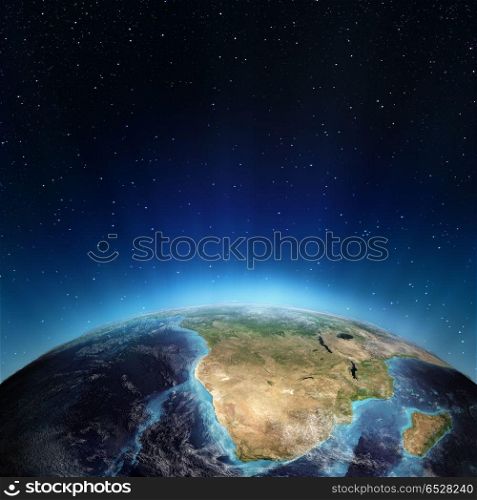 South Africa and madagascar 3d rendering. South Africa and madagascar. Elements of this image furnished by NASA 3d rendering. South Africa and madagascar 3d rendering