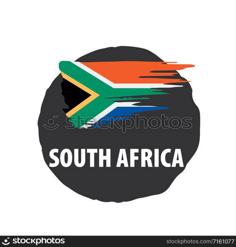 south africa national flag, vector illustration on a white background. south africa flag, vector illustration on a white background