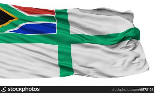 South Africa Naval Ensign Flag, Isolated On White Background. South Africa Naval Ensign Flag, Isolated On White