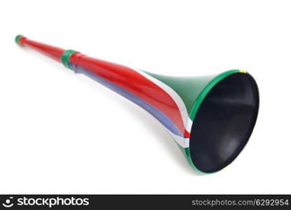 South African Vuvuzela isolated on white background