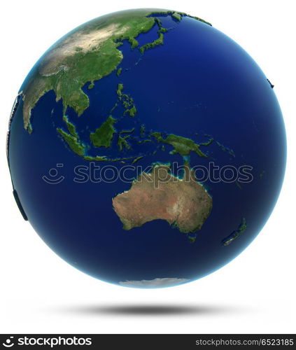 South-East Asia and Oceania 3d rendering. South-East Asia and Oceania. Elements of this image furnished by NASA 3d rendering. South-East Asia and Oceania 3d rendering