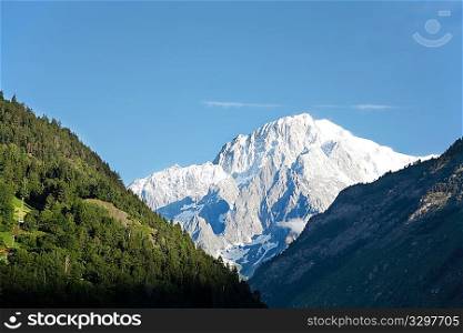 South face of Mont Blanc, Valle d&acute;Aosta, Italy.