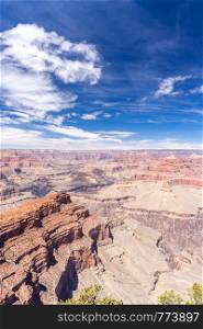 South rim of Grand Canyon in Arizona USA