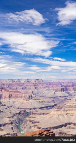 South rim of Grand Canyon in Arizona USA Panorama