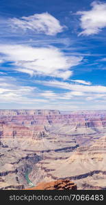 South rim of Grand Canyon in Arizona USA Panorama