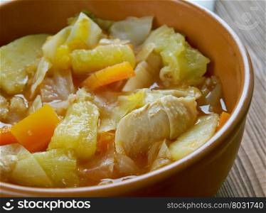 Southern Illinois chowder thick stew or soup.Cuisine of the Midwestern United States.