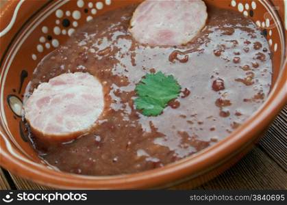 Southern Kidney Bean and Andouille sausage Soup. .