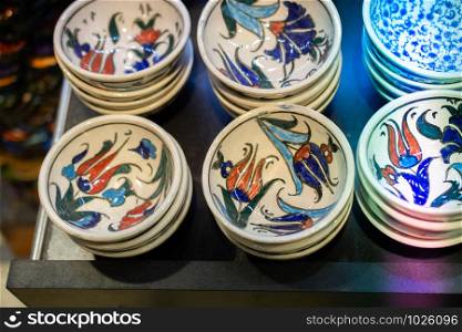 Souvenir and gift plates in Ottoman style and art patterns