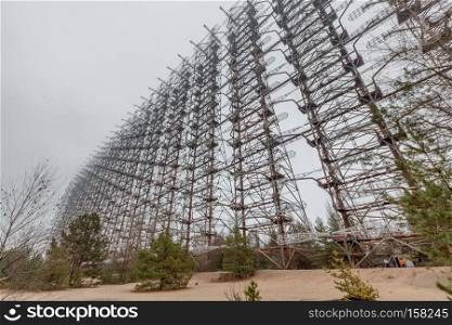 Soviet military Radar System Duga near Chernobyl Nuclear Power Plant. Soviet Radar System Duga near Chernobyl Nuclear Power Plant