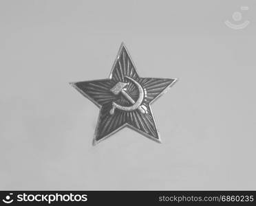 Soviet (ussr) star on gray background