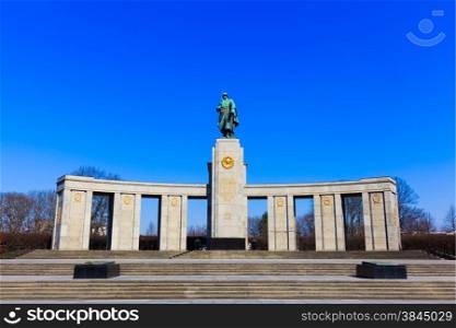 Soviet War Memorial in Berlin Tiergarten, Germany. Monument Of Soviet Soldiers
