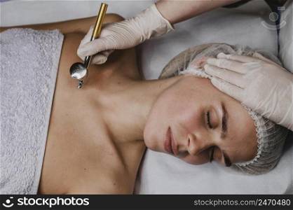spa during skin treatment
