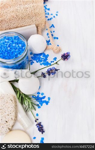 Spa set with lavender sea salt
