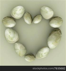 Spa Stones Representing Heart Shapes And Romance