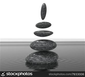 Spa Stones Showing Balance Peaceful And Harmony