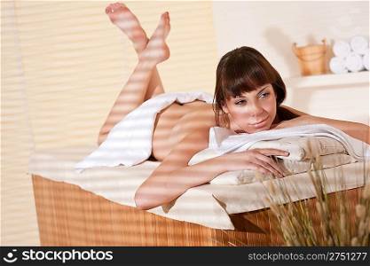 Spa - Young woman at wellness therapy massage treatment