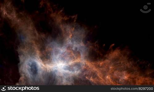 Space and glowing nebula background.  Elements of this image furnished by NASA.