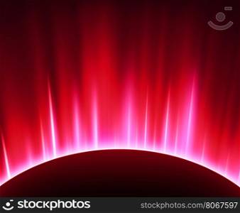 space background image with luminescence of beams