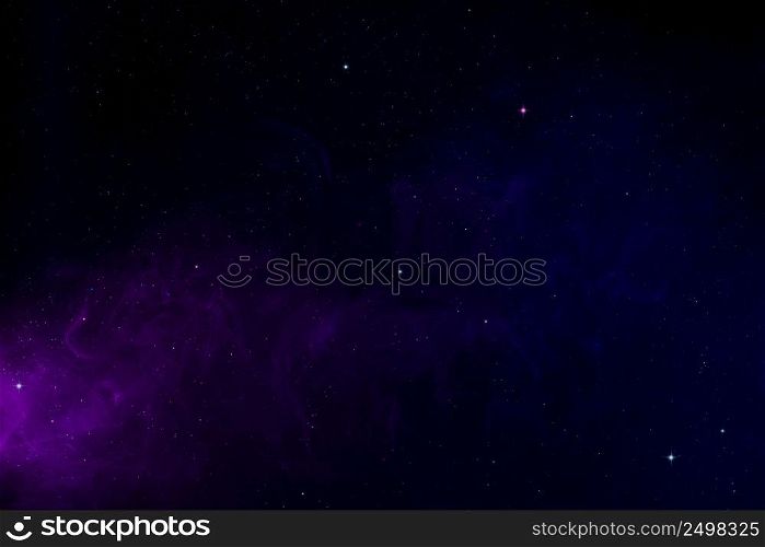 Space background with realistic spacedust and shining stars. Magical colorful universe abstract backdrop.