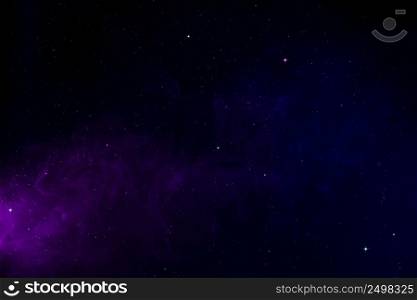 Space background with realistic spacedust and shining stars. Magical colorful universe abstract backdrop.