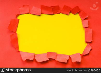 Space for your message on torn paper