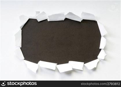 Space for your message on torn paper