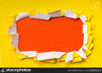Space for your message on torn paper