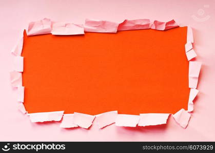 Space for your message on torn paper