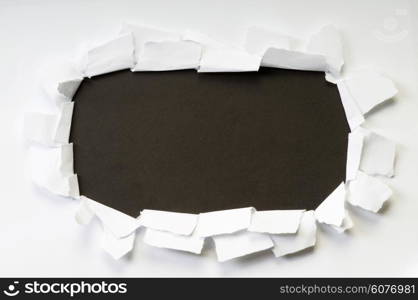 Space for your message on torn paper