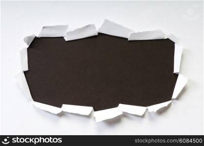Space for your message on torn paper
