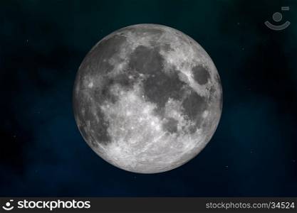 Space landscape: mysterious moon (image created in Photoshop and Cinema 4d).