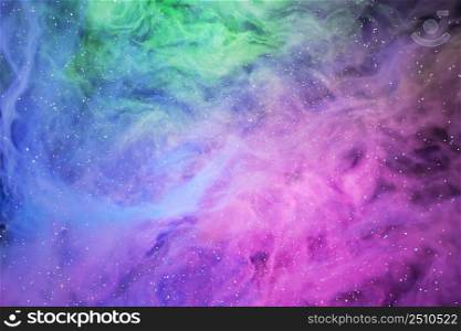 Space nebula. Cosmic cluster of stars. Outer space background. 3D render.