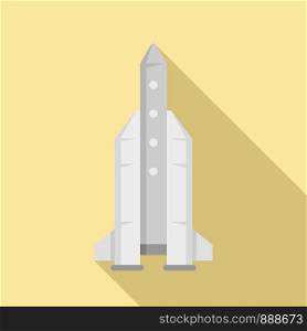 Space rocket icon. Flat illustration of space rocket vector icon for web design. Space rocket icon, flat style