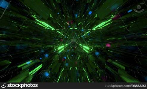 Space tunnel with glowing particles 4k uhd 60fps 3d illustration background wallpaper design artwork. Space tunnel with glowing particles 3d illustration motion design background wallpaper design artwork