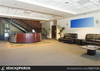 Spacious office lobby
