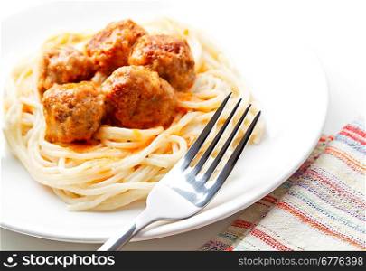 Spagetti and meat balls