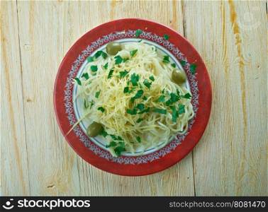 Spaghetti al pecorino - Spaghetti with cheese pecorino