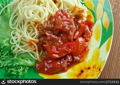 spaghetti alla carrettiera - Sicilian recipe for Italian pasta