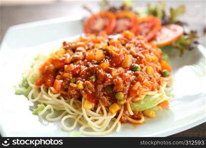 spaghetti beef bolognese