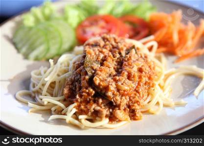spaghetti beef bolognese