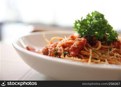 Spaghetti bolognese beef sauce