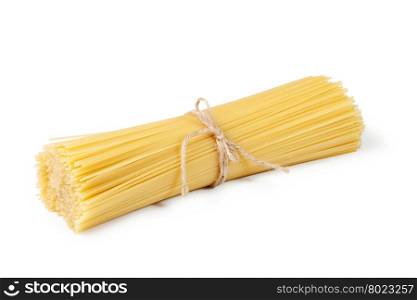 spaghetti. Bunch of spaghetti isolated on white background.