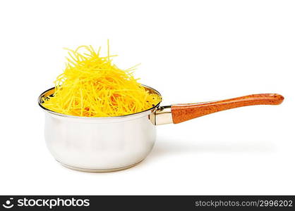 Spaghetti pot isolated on the white background