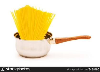 Spaghetti pot isolated on the white background