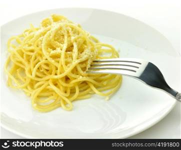 spaghetti with fork