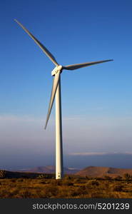 spain africa wind turbines and the sky in isle of lanzarote