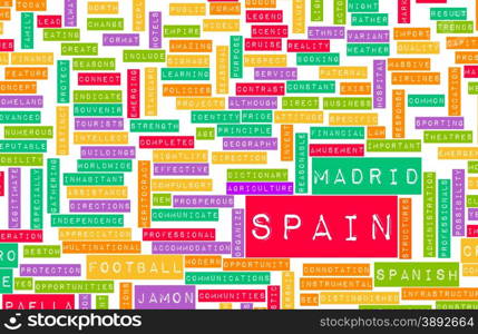 Spain as a Country Abstract Art Concept