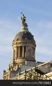 Spain. Barcelona. Ancient building in Passage de Gracia.