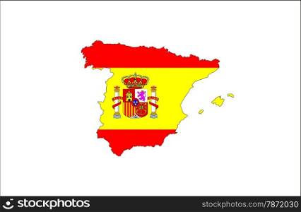 spain country flag map shape national symbol